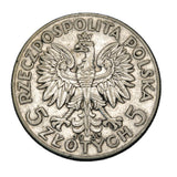 1933 - Polska - 5 zł - Polonia (głowa kobiety)