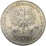 1988 - Polska - 50000 zł - Józef Piłsudski
