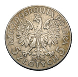 1934 - Polska - 5 zł - Polonia (Głowa Kobiety)