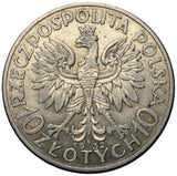 1932 - Polska - 10 zł - Polonia (Głowa Kobiety)