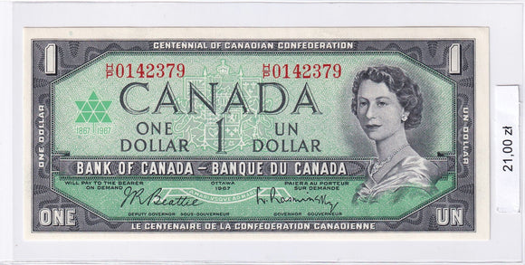 1967 - Kanada - 1 Dolar <br> H/P 0142379