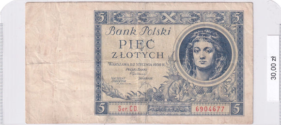 1930 - Polska - 5 Złotych <br> CD. 6904677