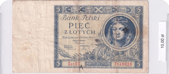 1930 - Polska - 5 Złotych <br> DT. 7149028