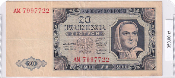 1948 - Polska - 20 Złotych <br> AM 7997722