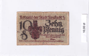 1920 - Niemcy - 10 Fenigów <br> 108025