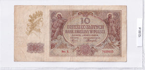 1940 - Polska - 10 Złotych <br> L. 7428833
