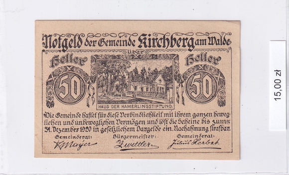 1920 - Austria - 50 Heller