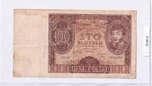 1934 - Polska - 100 Złotych <br> C.M. 7254055