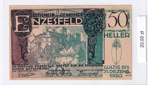 1920 - Austria - 50 Heller
