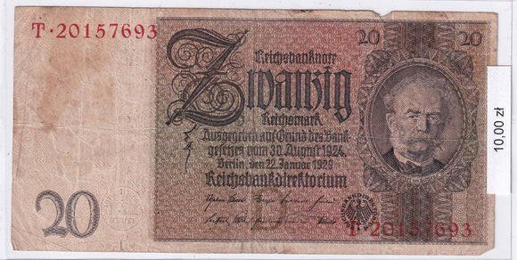 1929 - Niemcy - 20 Marek <br> T. 20157693