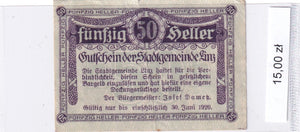 1920 - Austria - 50 Heller