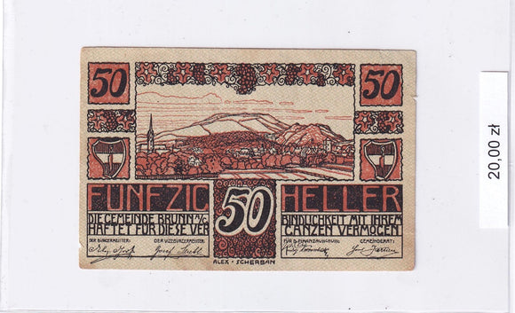 1920 - Austria - 50 Heller