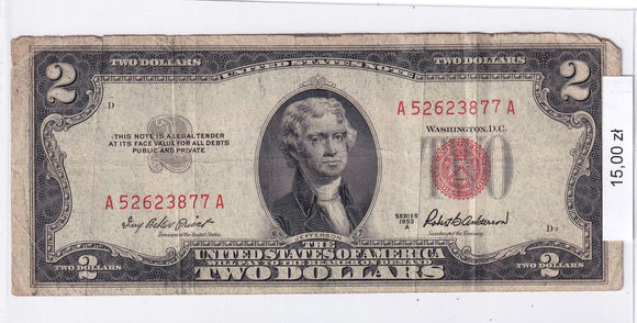 1953 - USA - 2 Dolary <br> A52623877A