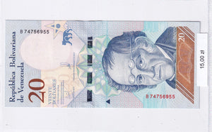 2018 - Wenezuela - 20 Boliwarów <br> B74756955