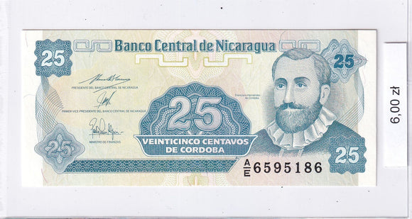 1991 - Nikaragua - 25 Centavos <br> A/E 6595186