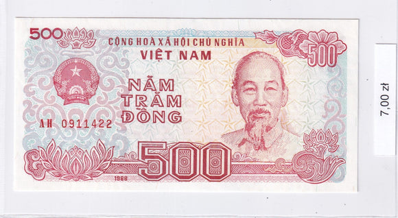 1988 - Wietnam - 500 Dong <br> AH 0911422