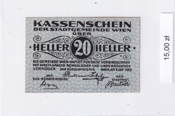 1919 - Austria - 20 Heller