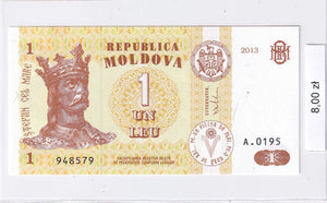 2013 - Mołdawia - 1 Leu <br> 948579