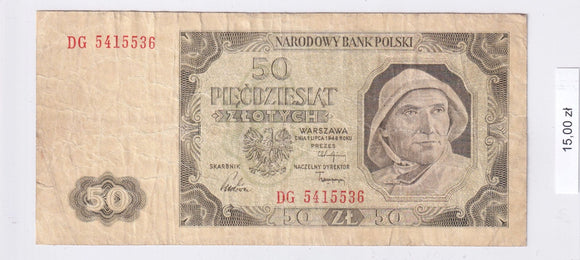 1948 - Polska - 50 Złotych <br> DG 5415536