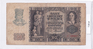 1940 - Polska - 20 Złotych <br> E 1288827
