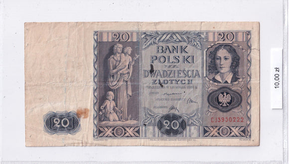 1936 - Polska - 20 Złotych <br> CJ3950222