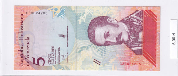 2018 - Wenezuela - 5 Boliwarów <br> C33024205