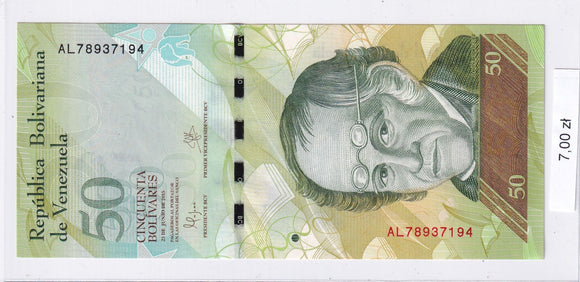 2015 - Wenezuela - 50 Boliwarów <br> AL78937194