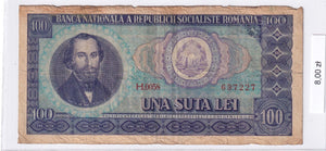 1966 - Rumunia - 100 Lei <br> H0058637227