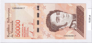 2019 - Wenezuela - 50000 Boliwarów <br> A95484917