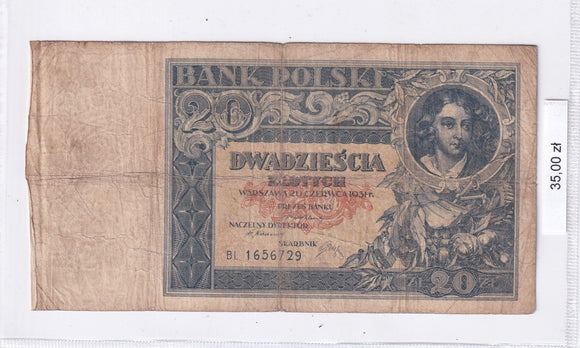 1931 - Polska - 20 Złotych <br> BI. 1656729