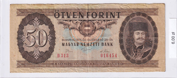 1975 - Węgry - 50 Forint <br> D313 016454