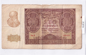 1940 - Polska - 100 Złotych <br> E 6554151
