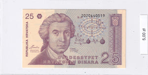 1991 - Chorwacja - 25 Dinarów <br> 2020440519