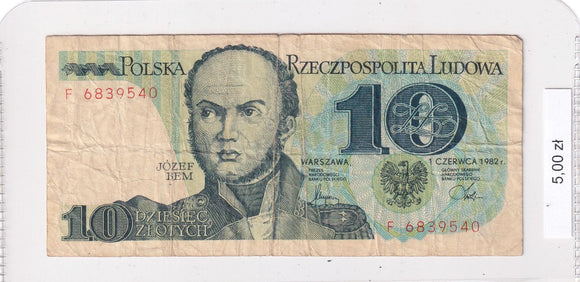 1982 - Polska - 10 Złotych <br> F6839540