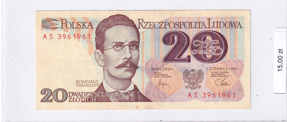 1982 - Polska - 20 Złotych <br> AS3961961