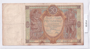 1929 - Polska - 50 Złotych <br> CJ.8460057