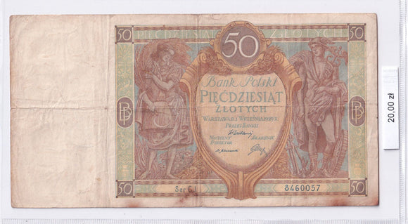 1929 - Polska - 50 Złotych <br> CJ.8460057