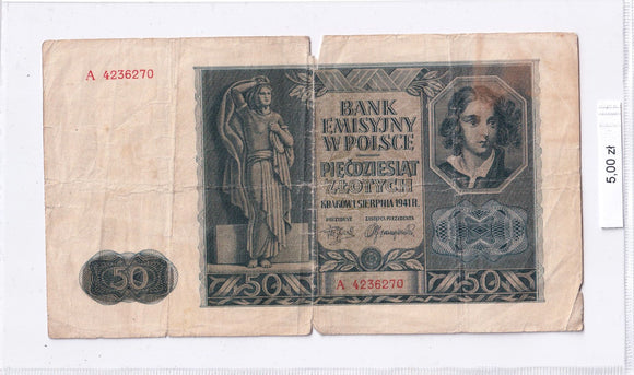 1941 - Polska - 50 Złotych <br> A4236270