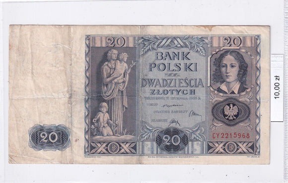 1936 - Polska - 20 Złotych <br> CY2215968