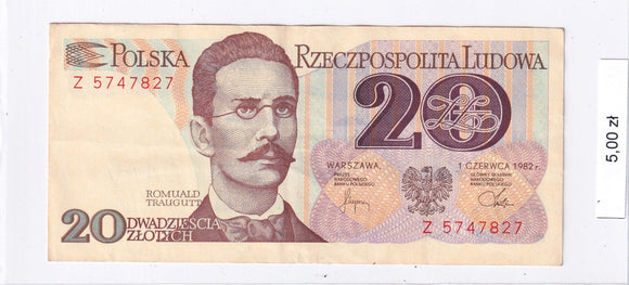 1982 - Polska - 20 Złotych <br> Z5747827