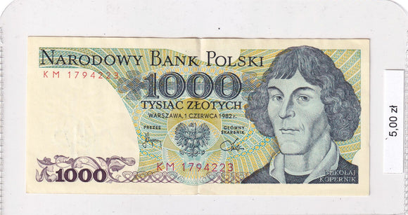 1982 - Polska - 1000 Złotych <br> KM1794223