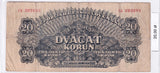 1944 - Czechosłowacja - 20 Koron <br> CA392893