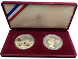 1984 - USA - Zestaw - Zestaw 2 srebrnych monet - Olimpiada w Los Angeles