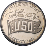 1991 - USA - 1 Dolar - 50. Rocznica powstania Zjednoczonych Organizacji Służbowych