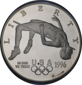 1996 - USA - 1 Dolar - Igrzyska Olimpijskie Atlanta 1996 - Skok wzwyż