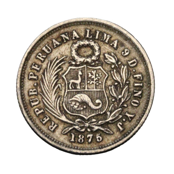 1875 - Peru - 1 Dinero