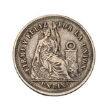 1875 - Peru - 1 Dinero
