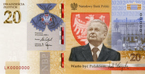 2021 - Polska - 20 zł - Lech Kaczyński. Warto Być Polakiem