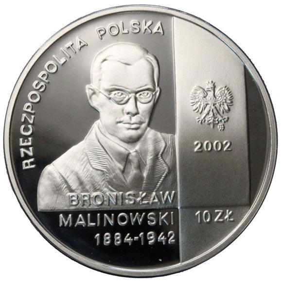 2002 - Polska - 10 zł - Bronisław Malinowski