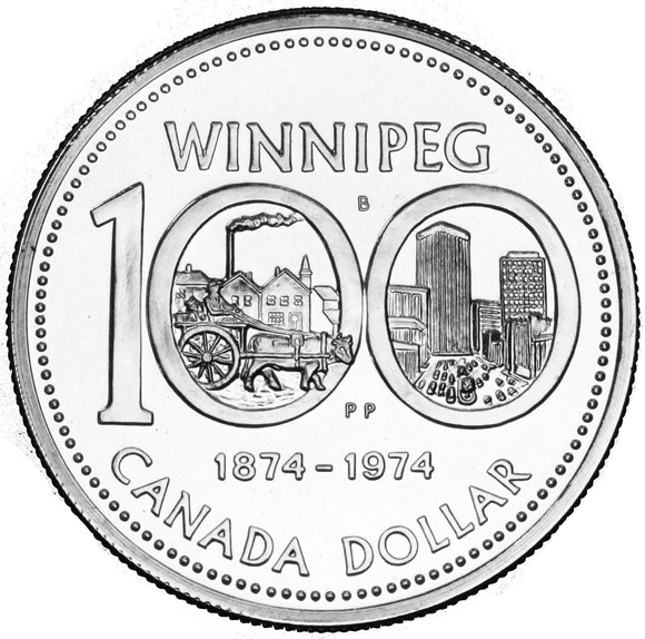 1974 - Kanada - 1 Dolar - 100-lecie Winnipeg